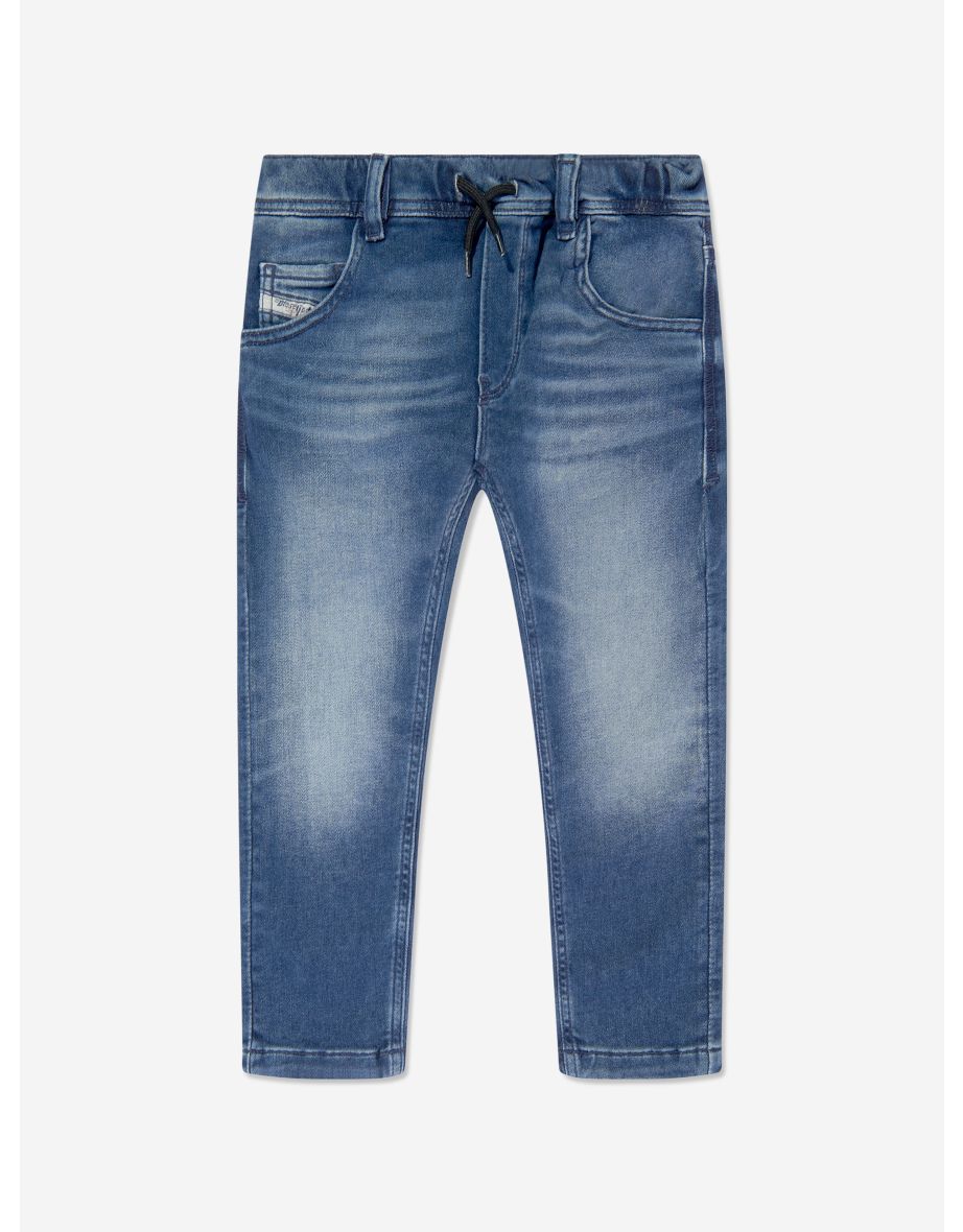 Calça jeans azul de ajuste regular para meninos