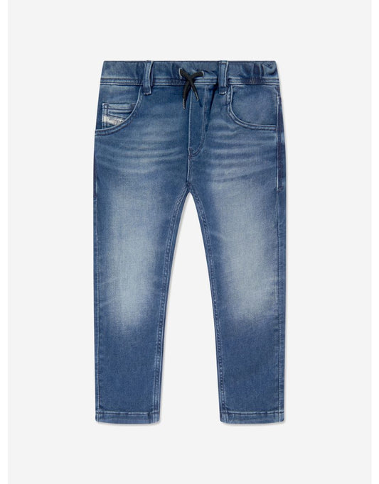 Calça jeans azul de ajuste regular para meninos