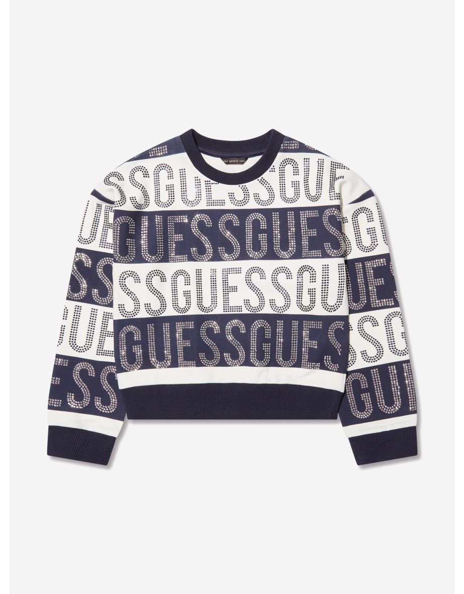 Sudadera con logotipo azul marino para niña