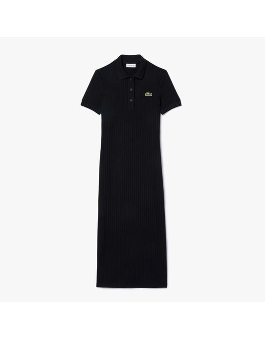 Abito Polo Lacoste Long Slim-Fit da donna - Nero