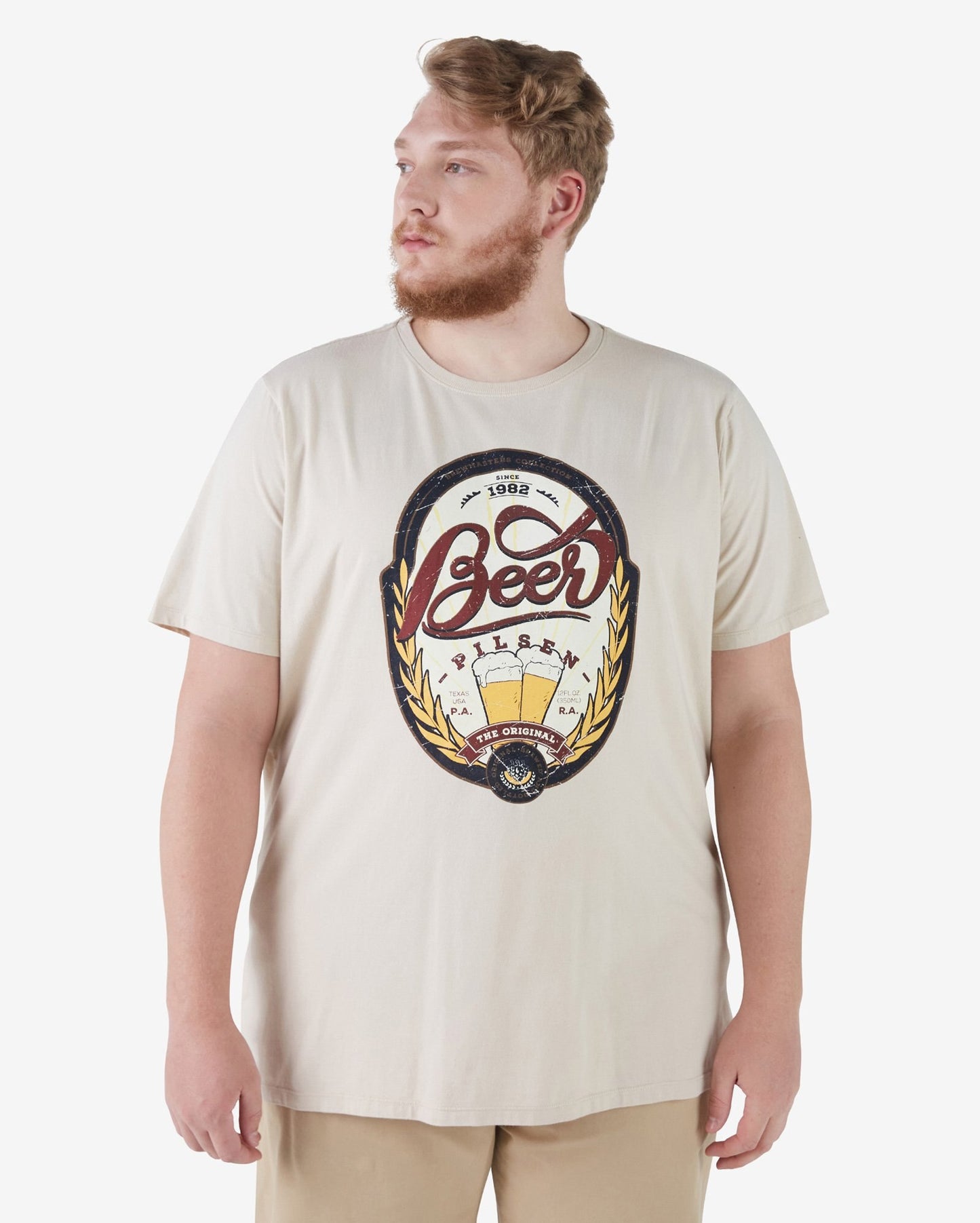 Plus Size Khaki Beer Pilsen Allman T-Shirt