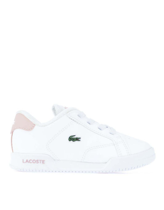Zapatillas Lacoste Twin Serve de niña en blanco