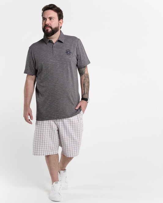 Bermuda dritti a quadri Plus Size - Rosa