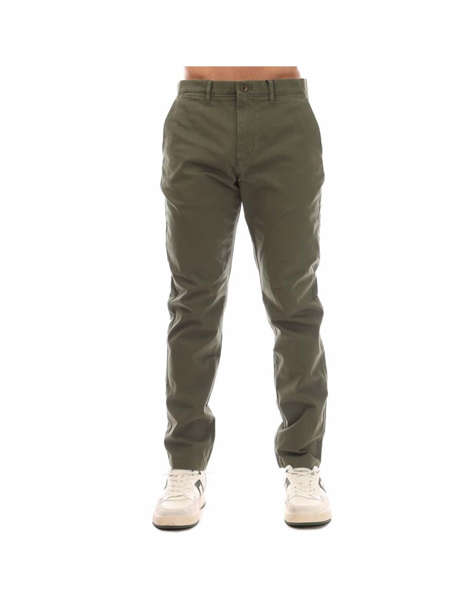 Tommy Hilfiger Uomo Harlem Sateen Tapered-Fit Verde Chinos