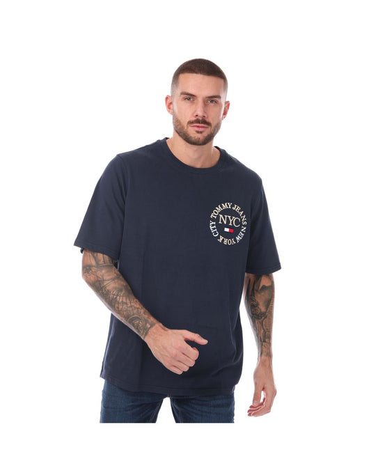 Camiseta Tommy Hilfiger Plus Size Timeless Logo para hombre, azul