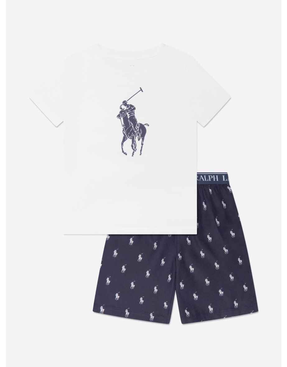 Conjunto de pijama com camiseta e shorts Navy para meninos