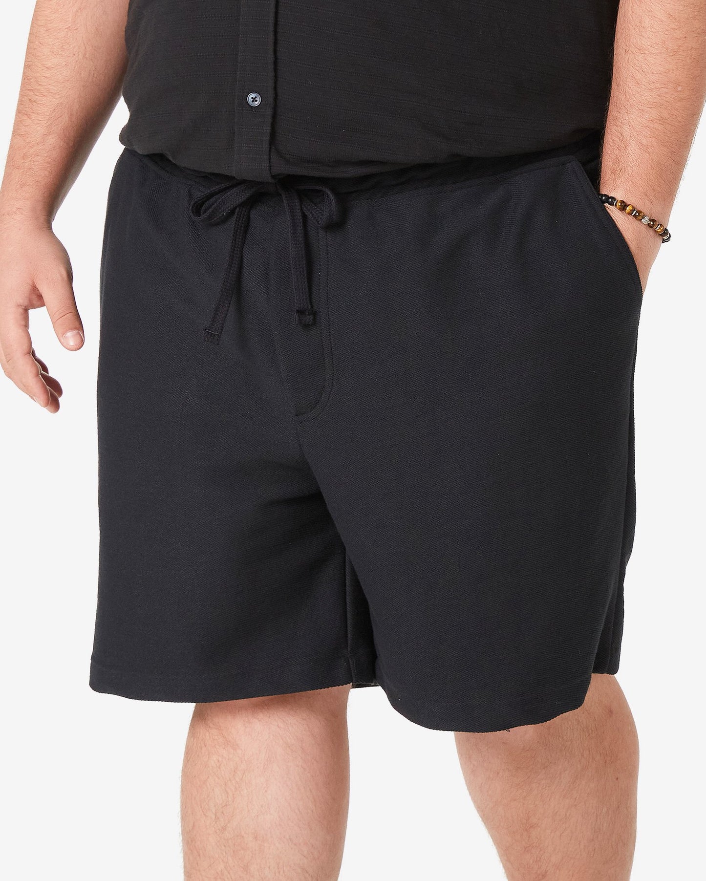 Men's Plus Size Black Sweatshorts by Allman for Riachuelo