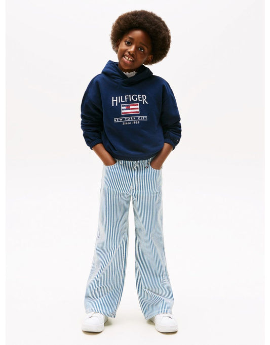 Tommy Hilfiger Girls' Navy Sequin Flag Hoodie