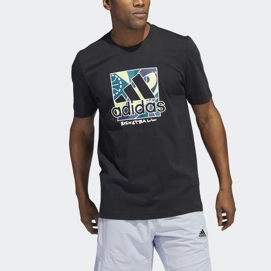 Maglietta Adidas Universal Basketball - Uomo Nero/Verde