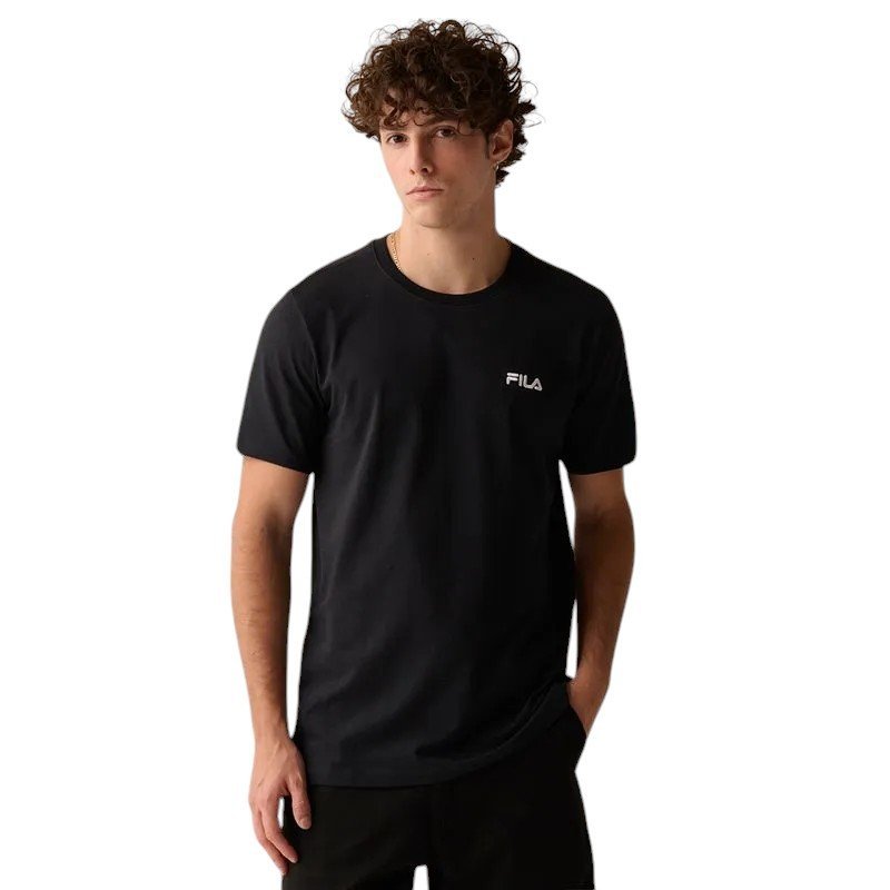 Maglietta Fila Regular Classic - Uomo - Bianco e nero