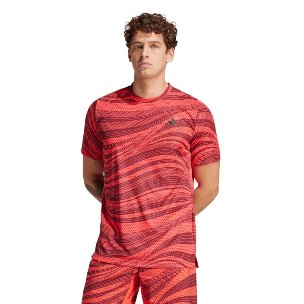Camiseta de tenis Adidas Club Graphic para hombre - Roja