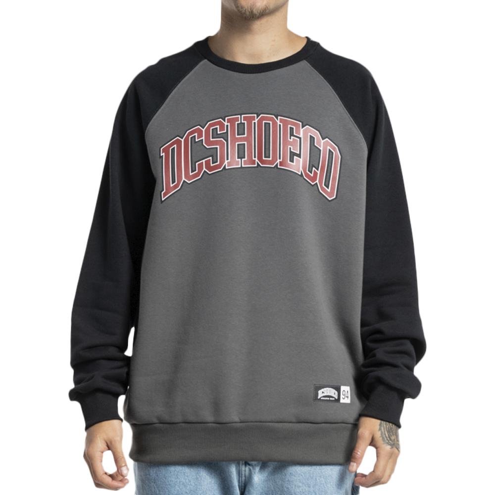 Sudadera DC Shoes Misfit Premium de cuello redondo WT23 Gris/Negro