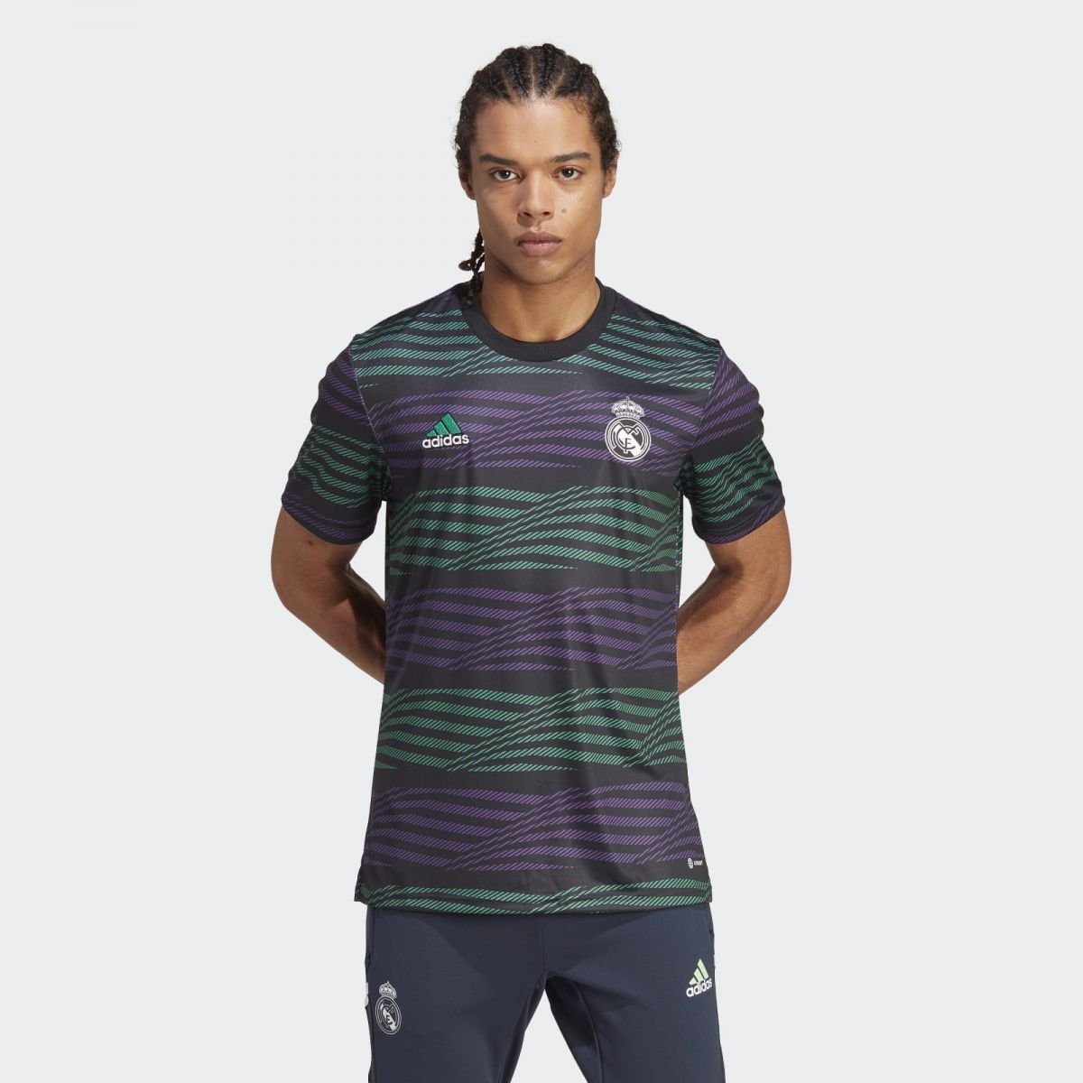 Adidas Real Madrid - Camicia pre-partita - Uomo - Adulto - Nero