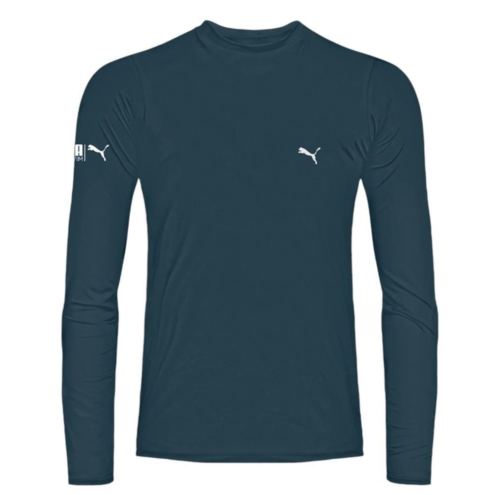Camiseta Térmica Puma UV50+ Verde de Manga Larga para Hombre