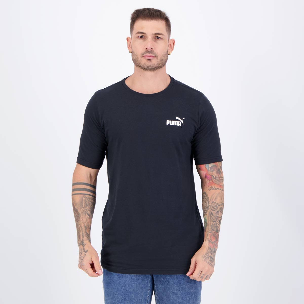 Camiseta Puma ESS Mini Logo Negra