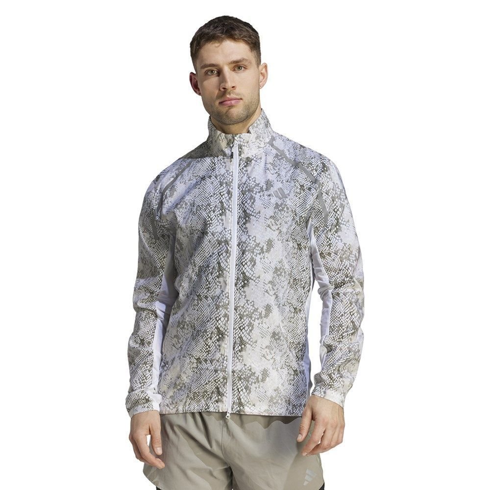 Giacca Adidas Allover Print Marathon Uomo - Bianco