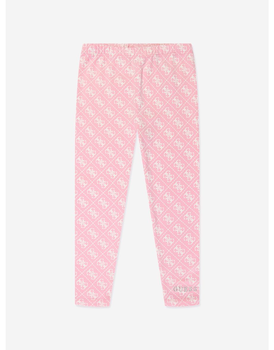 Leggings da bambina con logo 4G rosa