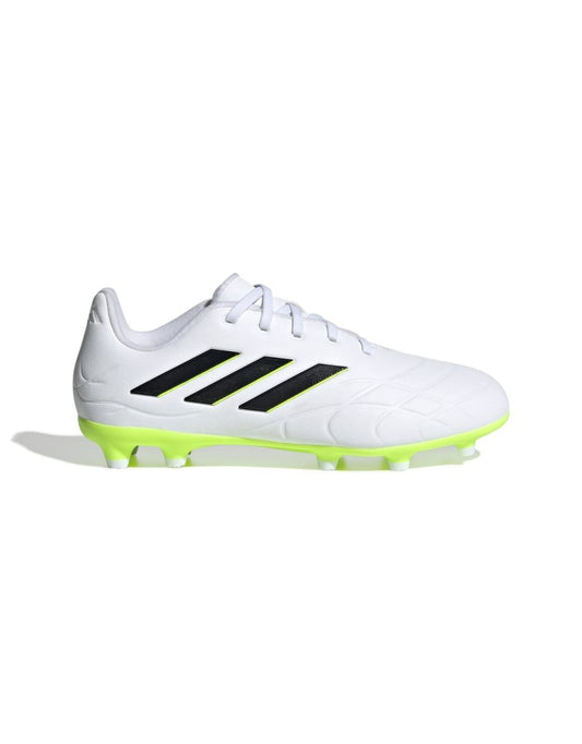Chuteiras de futebol Adidas Juniors Copa Pure.3 FG para meninos em branco