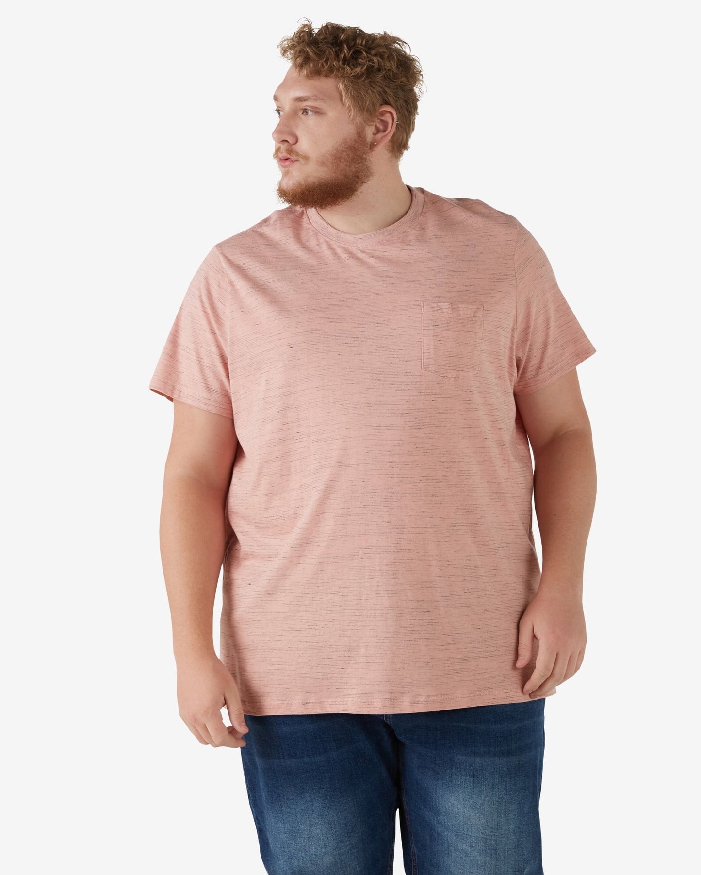 Maglietta Plus Size da uomo in maglia di erica rosa