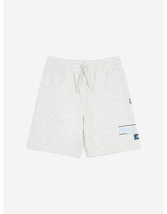 Pantalón corto New Balance Linear Athletics Graphic gris para chicos