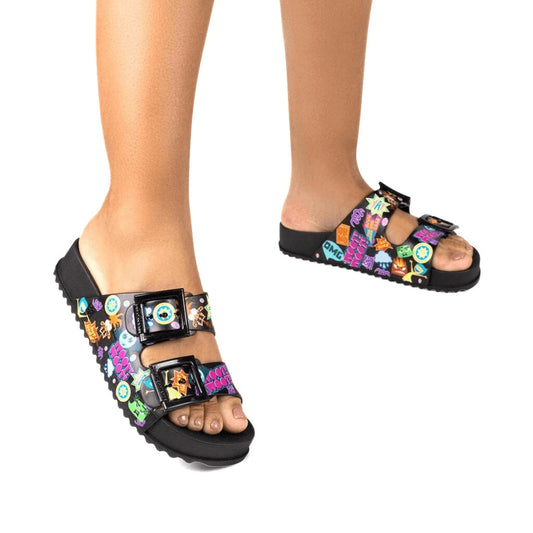 Zaxy Women's Black Disney Inside Out Sandals