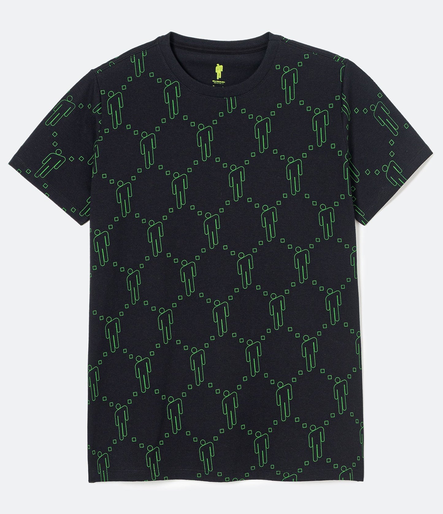 Camiseta de manga corta con estampado del logotipo de Billie Eilish en negro