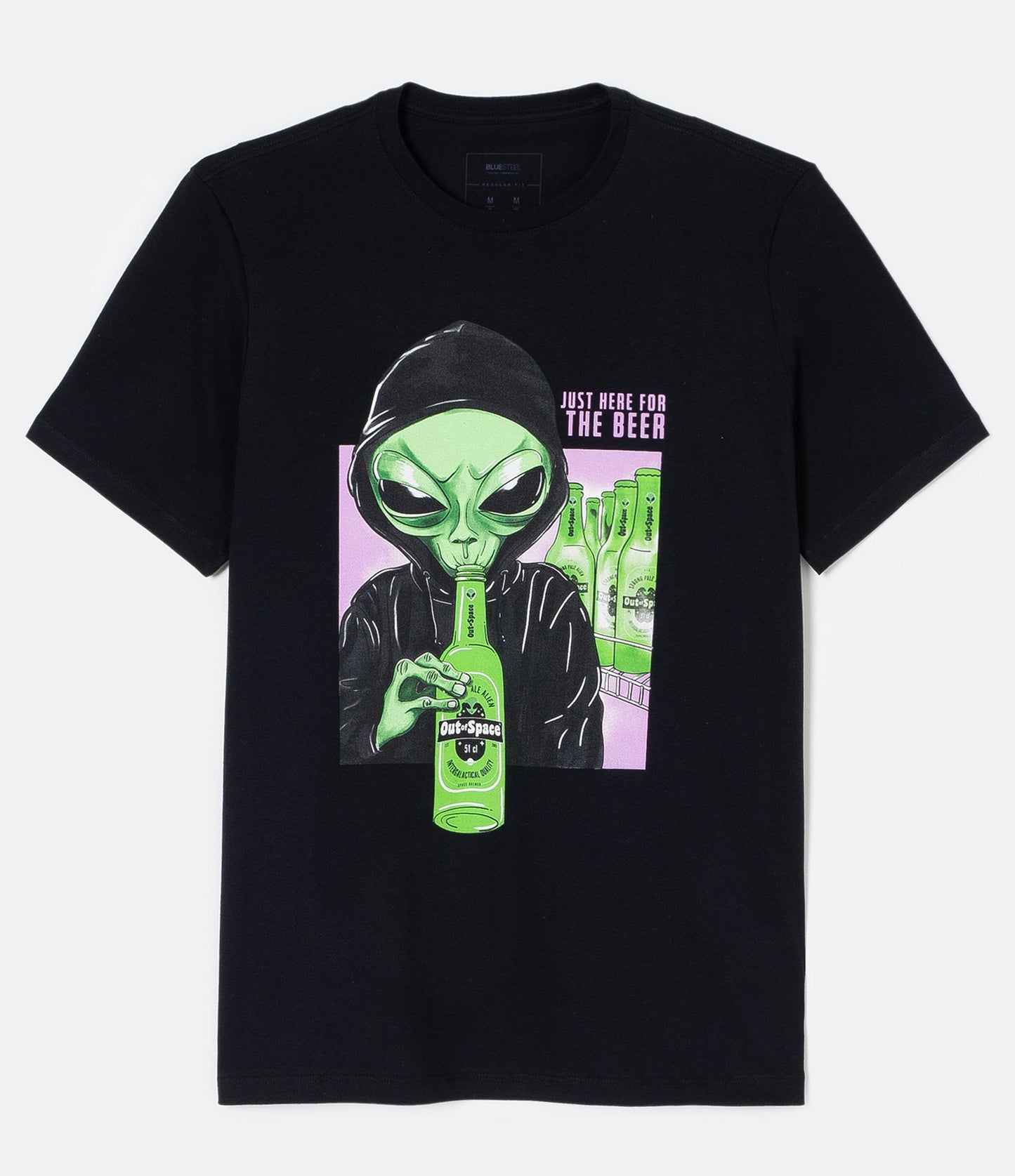 Maglietta a maniche corte nera con stampa Brewer