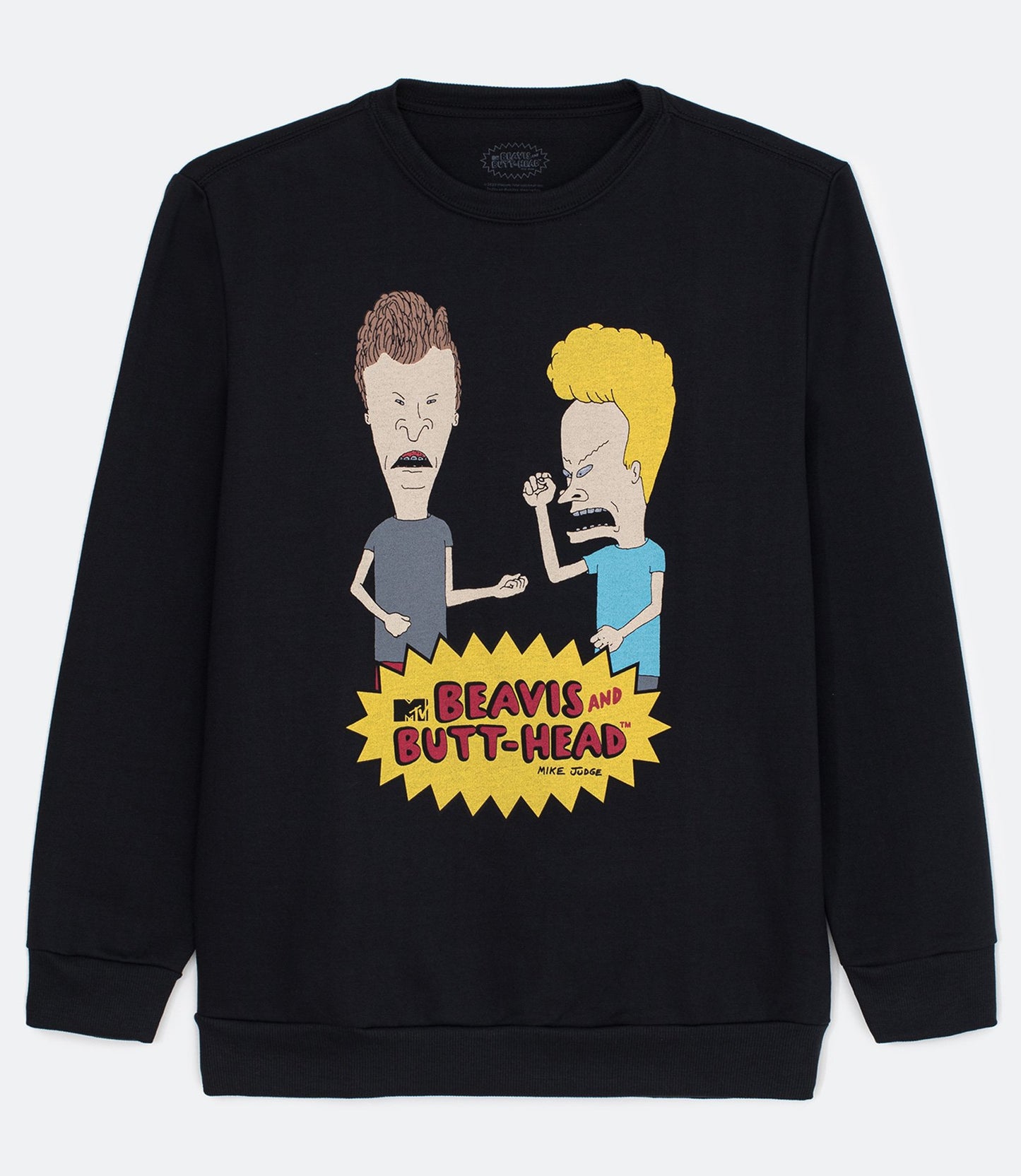 Sudadera negra con estampado de Beavis y Butt-Head