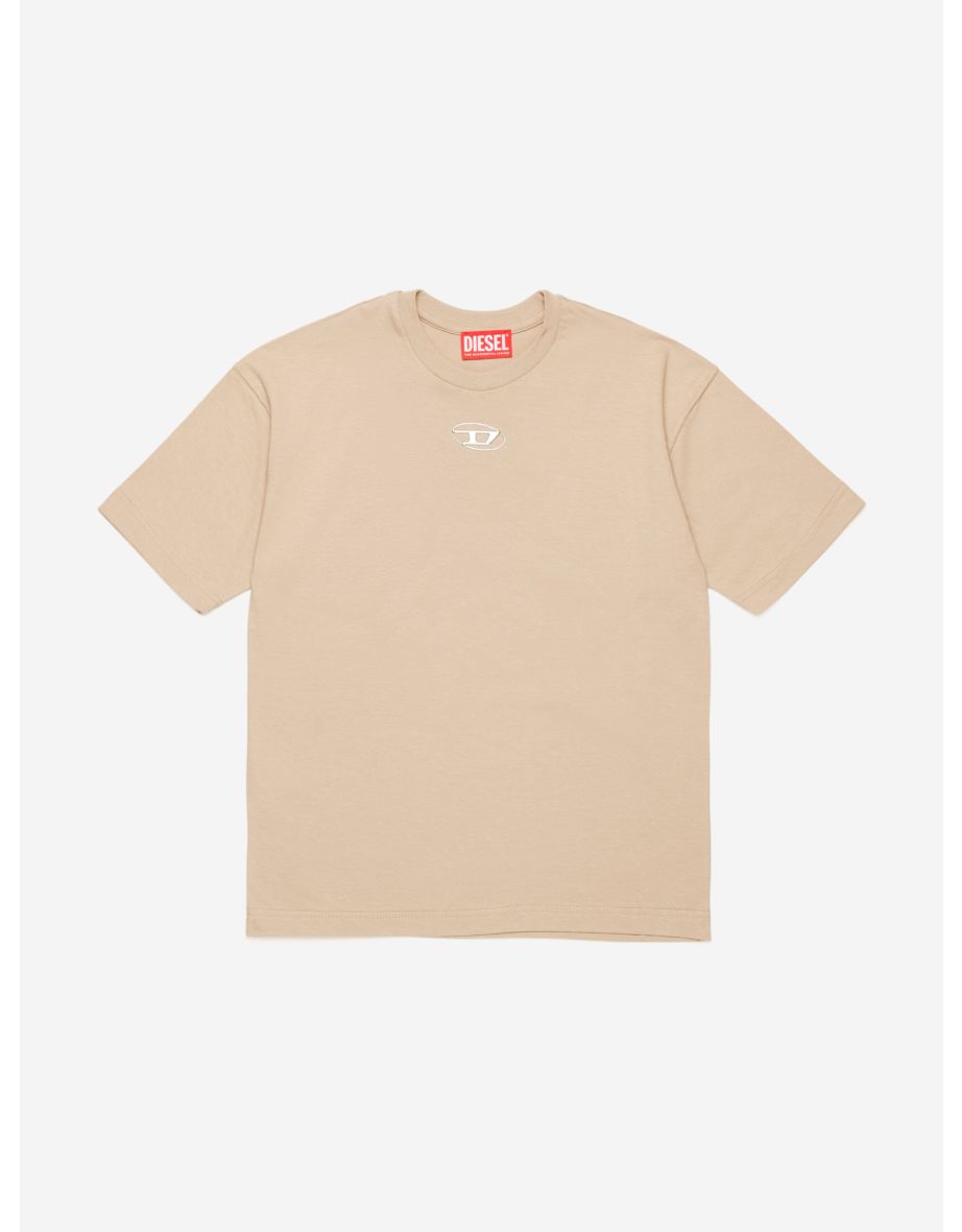 Camiseta com logotipo da Diesel para meninos em bege