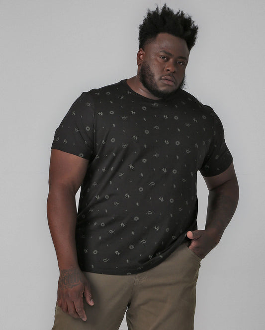 Maglietta Plus Size nera da uomo | Allman By Riachuelo