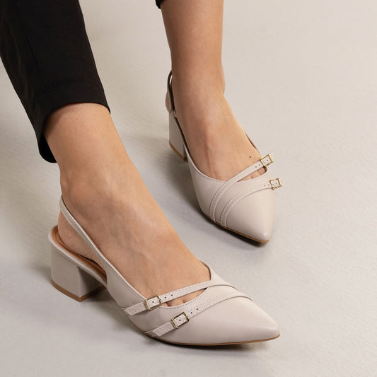 Sapatos Scarpin de Couro Patenteado Cinza para Mulheres da Vizzano