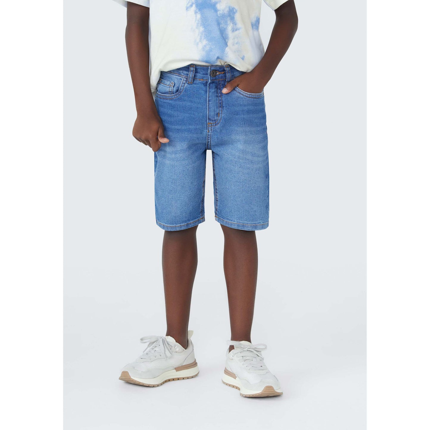 Pantaloncini di jeans elasticizzati da ragazzo