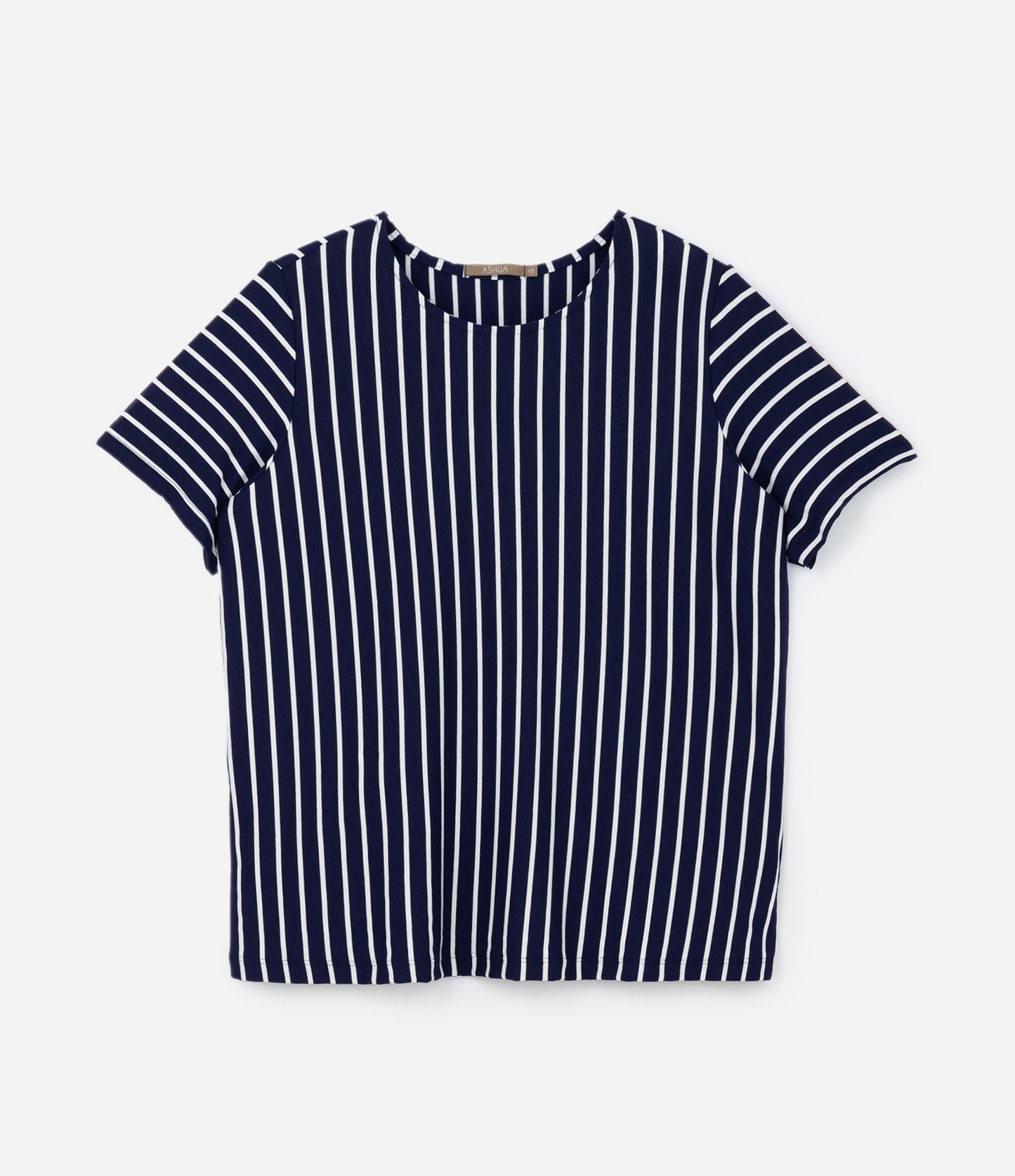 Blusa de crepe com listras verticais azul-marinho - Curve & Plus Size