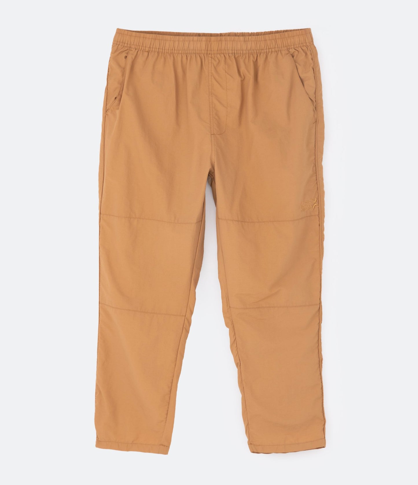 Pantaloni Jogger Basic in poliammide con scritte ricamate e accenti marroni