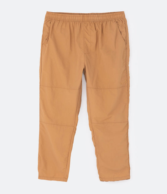 Pantaloni Jogger Basic in poliammide con scritte ricamate e accenti marroni
