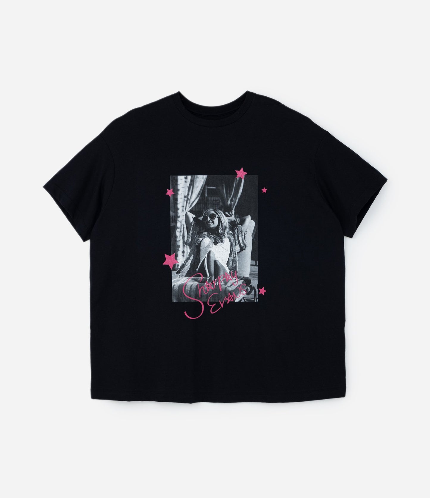Maglietta Sharpay Evans in cotone stampato, Curve e taglie forti, nero