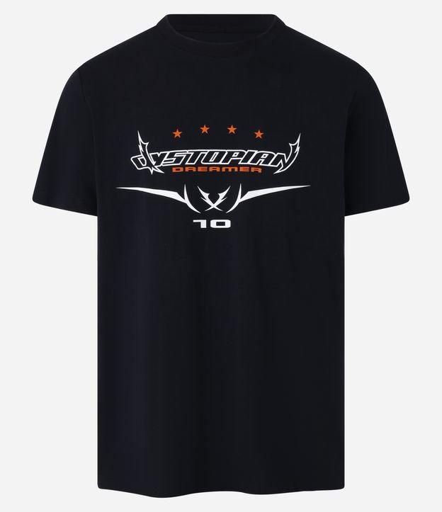 Camiseta deportiva confort gris con estampado de letras