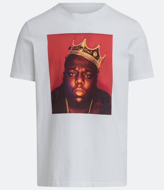 Camiseta de manga curta gráfica Notorious B.I.G. - Branca