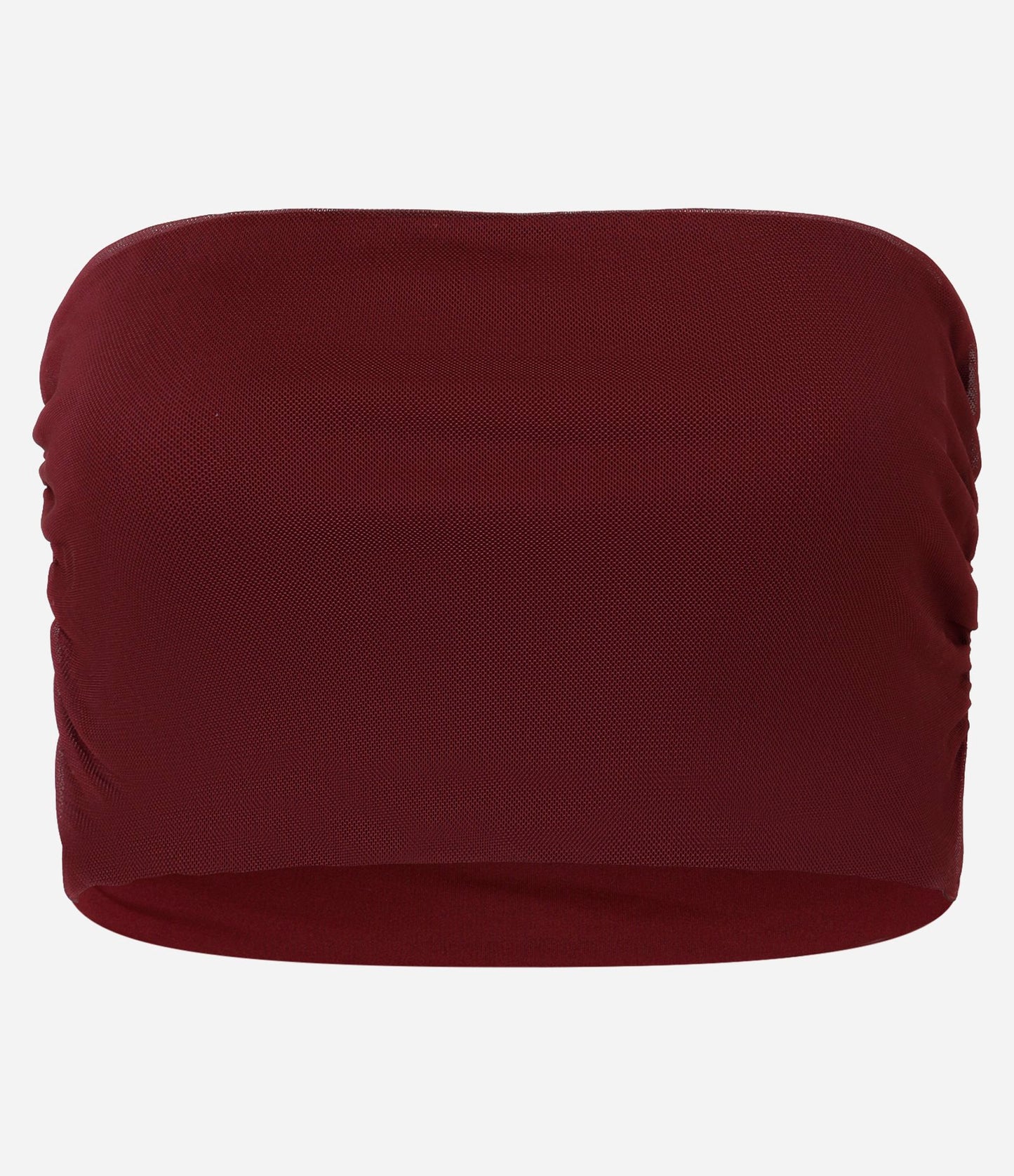 Top Bandeau de Tul Acanalado Vino
