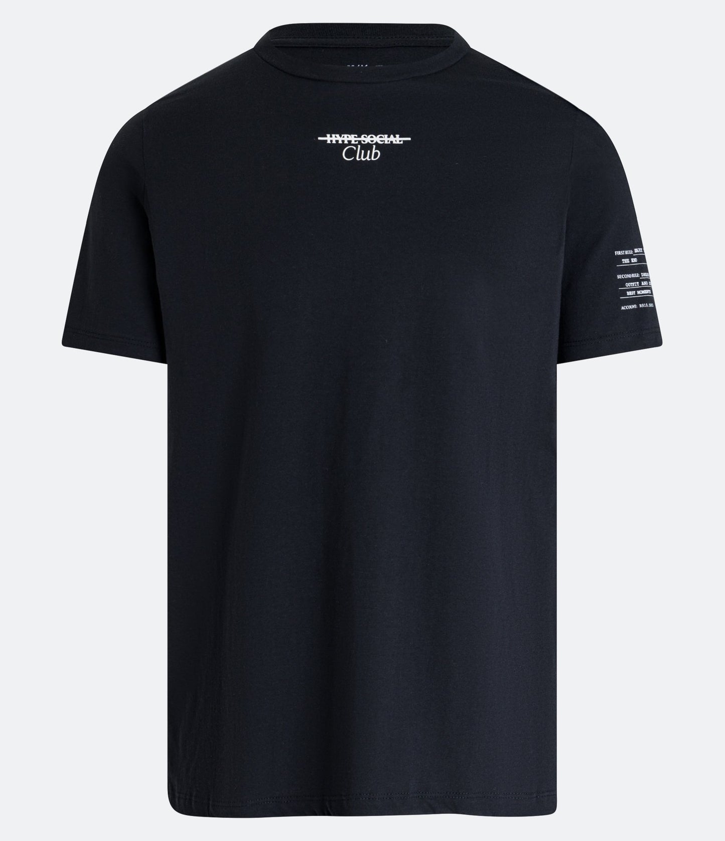 Camiseta de algodón regular fit con letras negras Hype Social Club