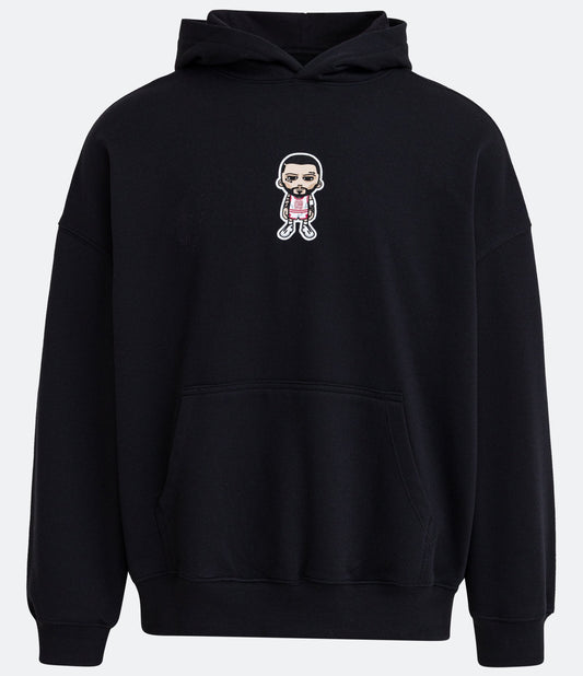 Sudadera negra con estampado de baloncesto
