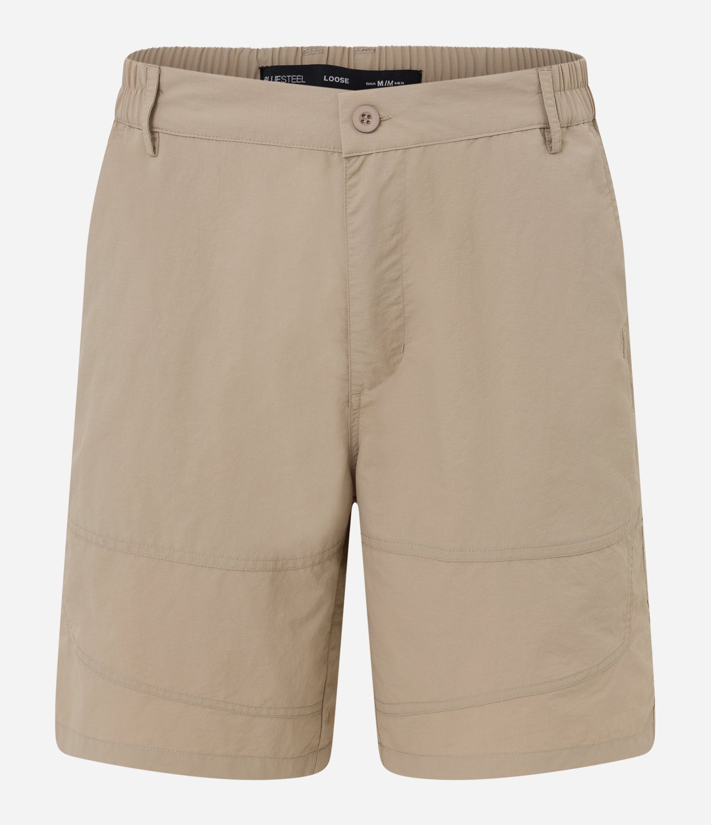 Bermuda Marrón Ripstop Suelta con Cintura Fija y Paneles