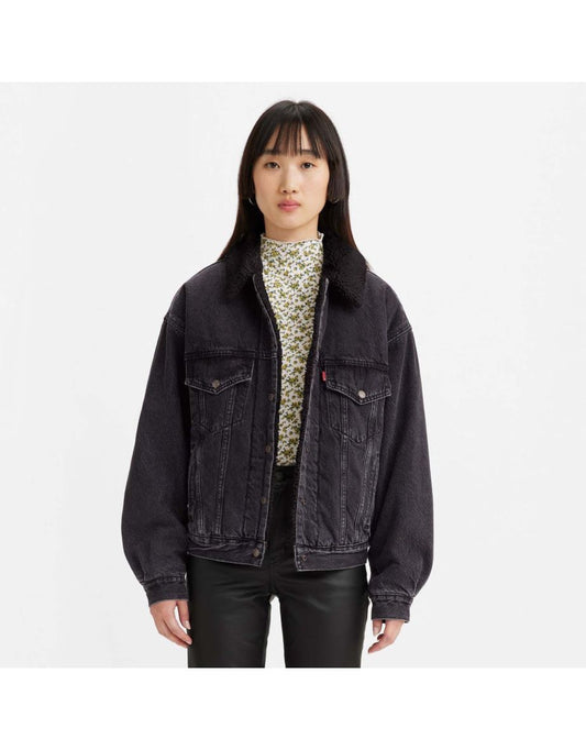 Giacca Levi's 90's Sherpa Trucker da donna in nero