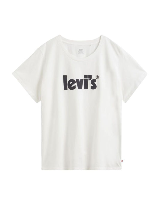 Maglietta Levi's Plus Size Perfect Graphic da donna in bianco