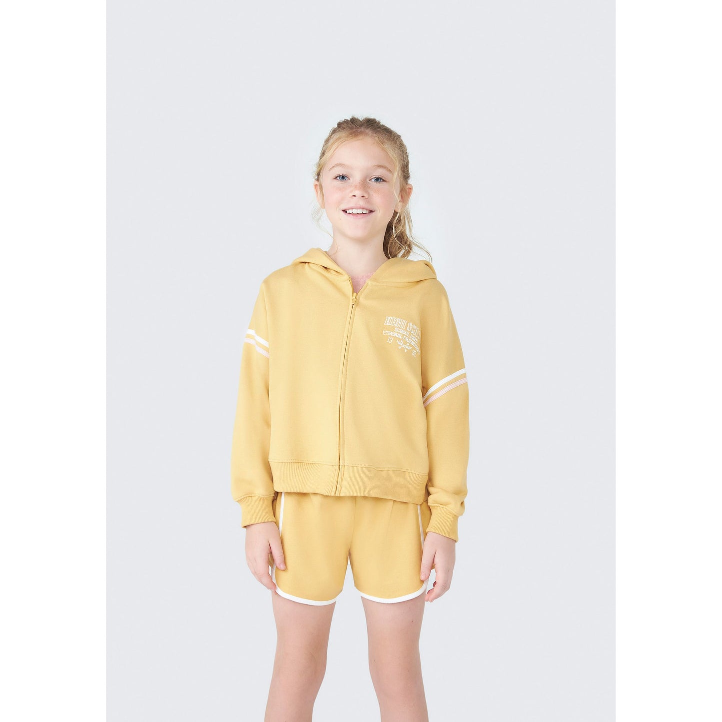 Chaqueta polar con capucha para niña