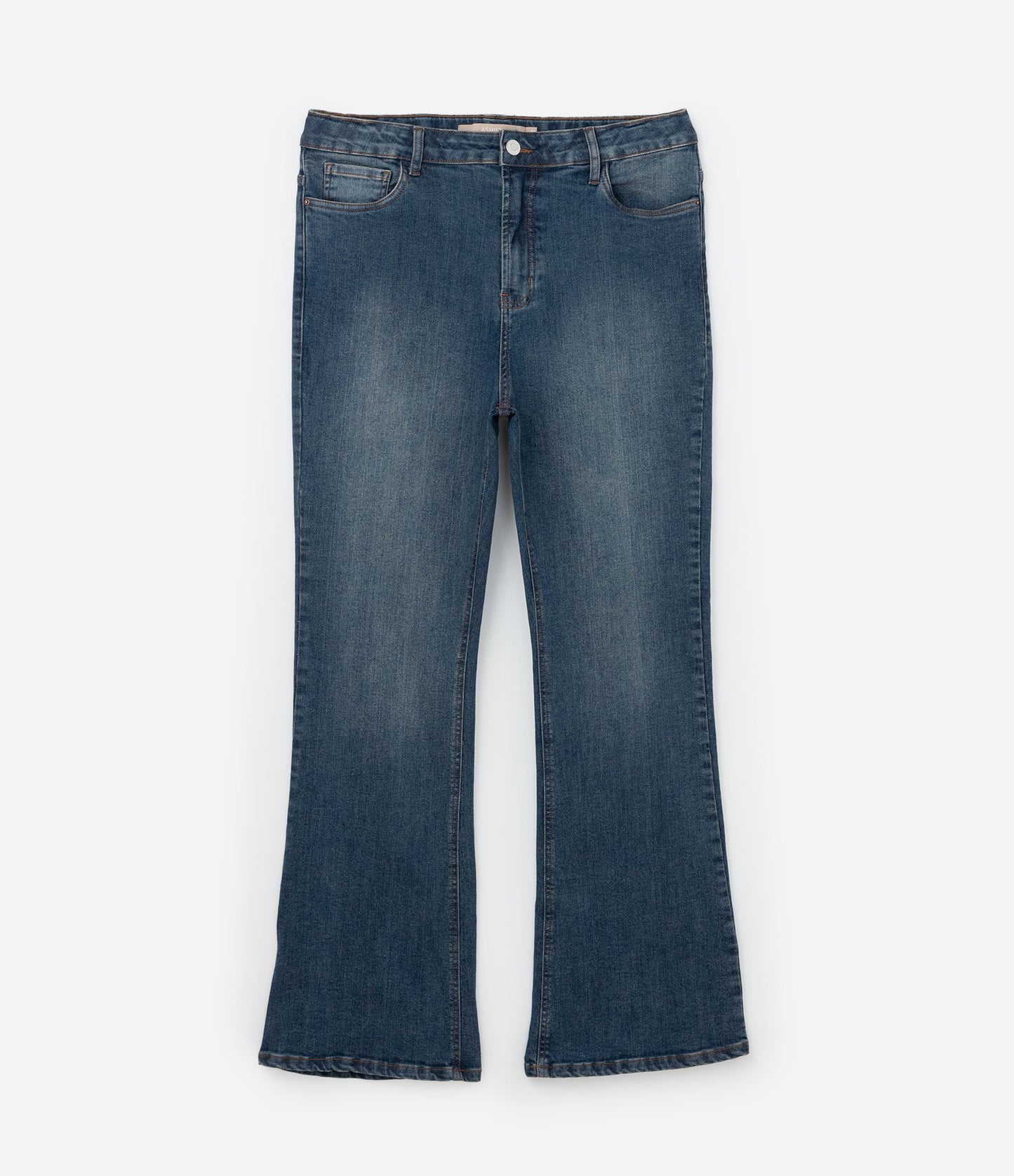 Jeans Boot Cut a vita media Dirty Curve & Plus Size Blu