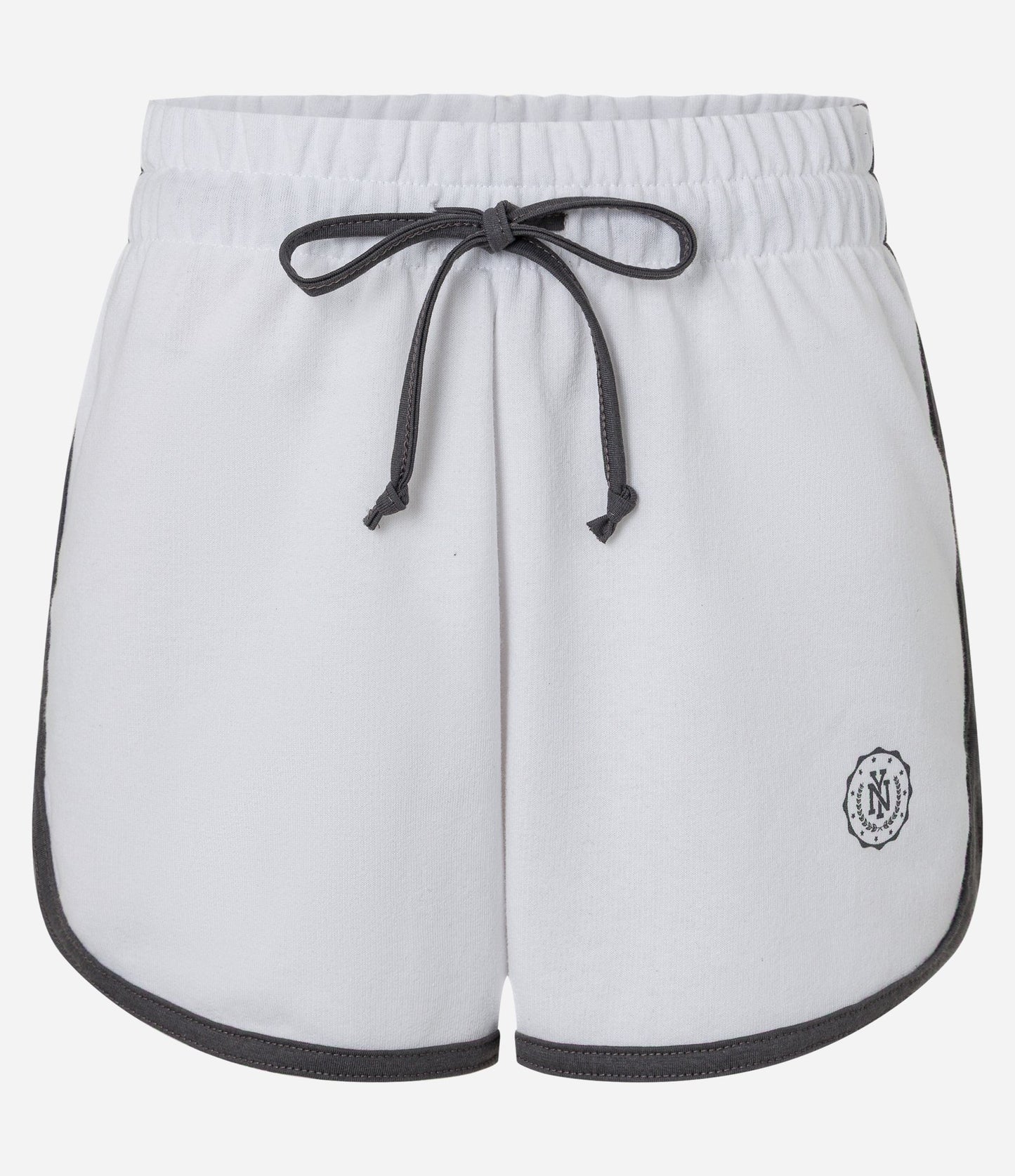 Pantalón corto de chándal con forro polar y ribete blanco de contraste