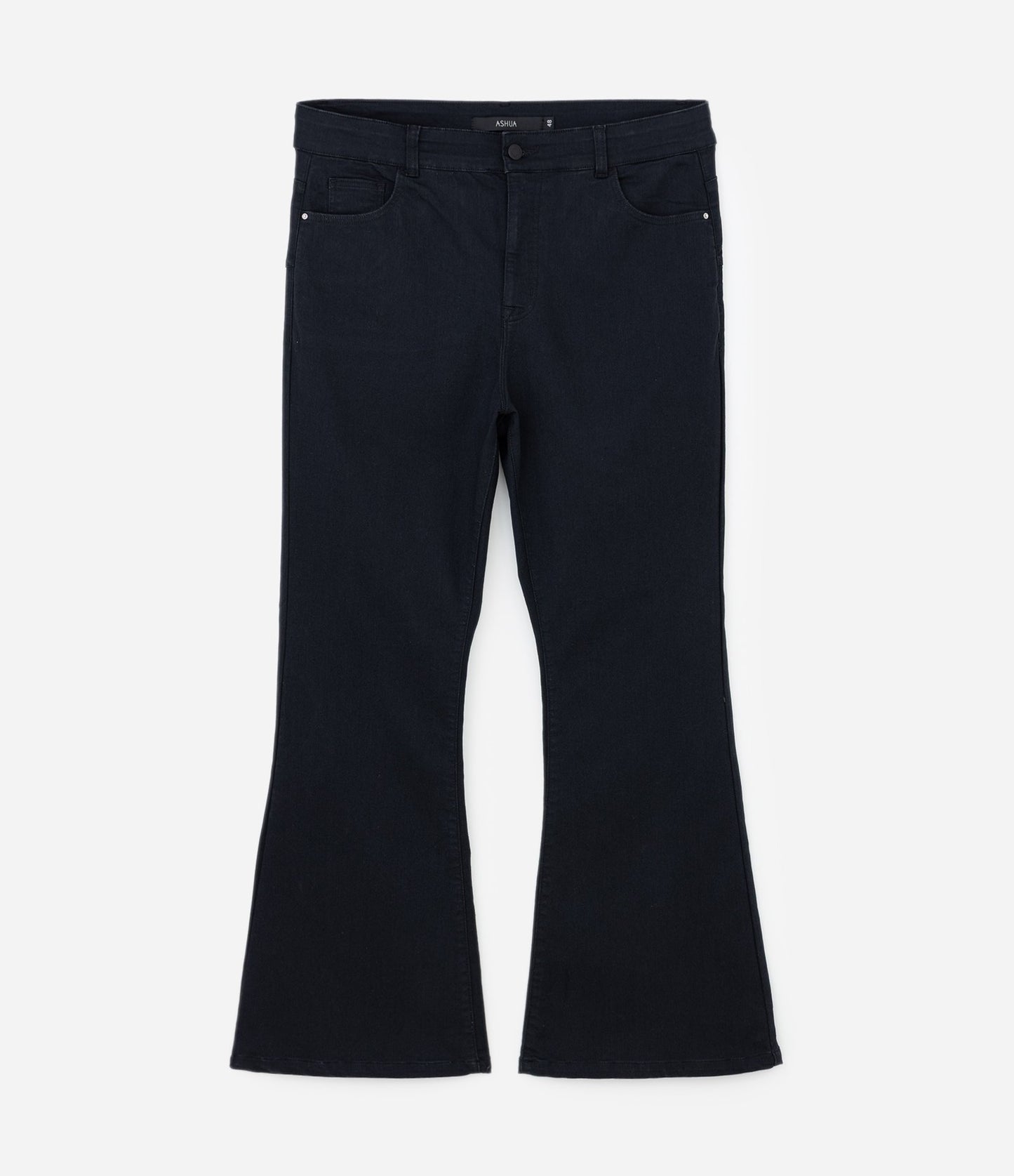 Jeans Flare Push Up con tulle interno, Curve e taglie forti, nero