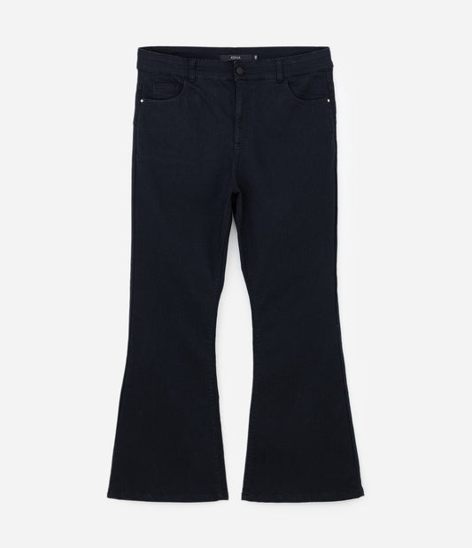 Jeans Flare Push Up con tulle interno, Curve e taglie forti, nero