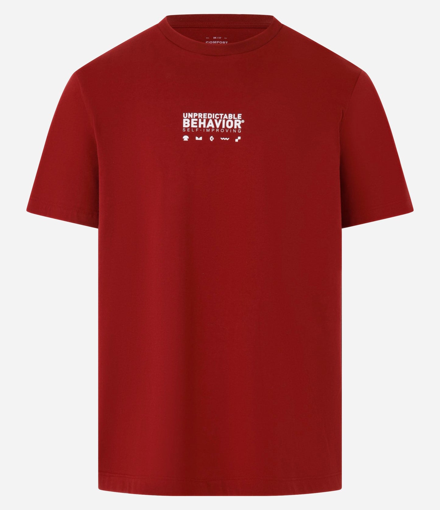 Camiseta de algodón Comfort con estampado de letras rojas